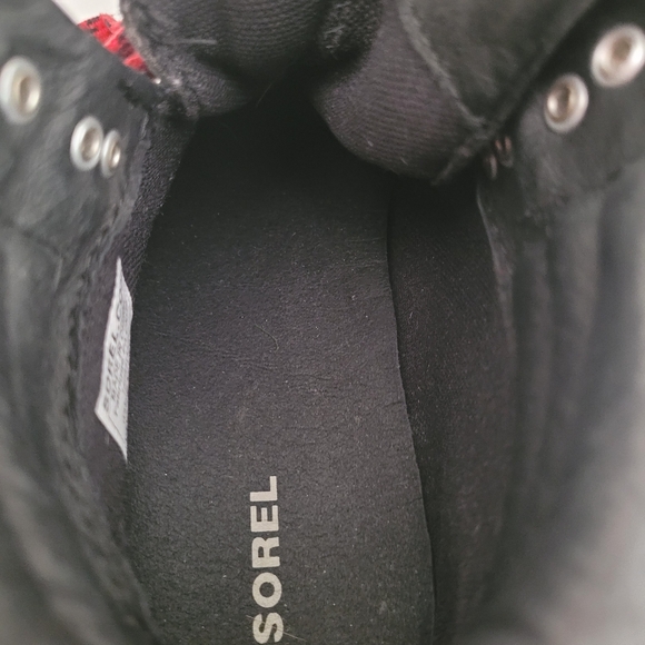 SOREL Ainsley Hiking Boot Black 9.5 Waterproof  Leather Grunge Combat Outdoor - Picture 10 of 12